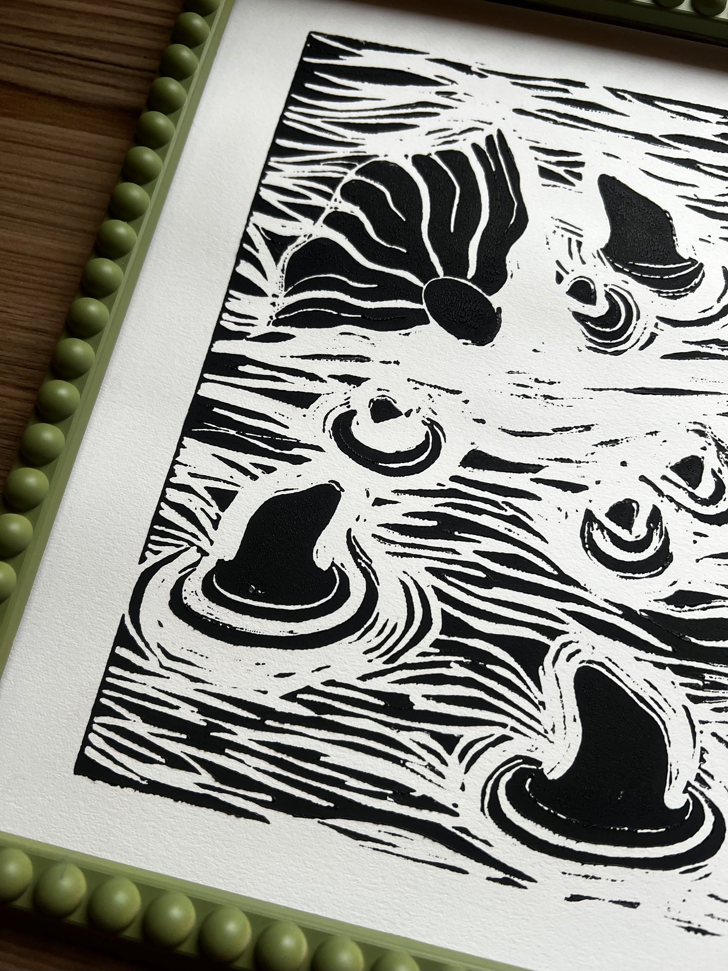 Wild Swim Lino Print