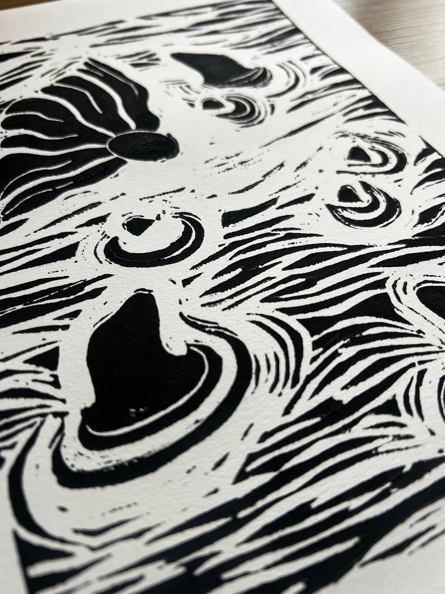 Wild Swim Lino Print